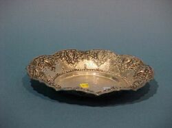 Sterling Silver Repousse Presentation Bowl. 